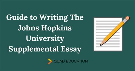 does johns hopkins have supplemental essays